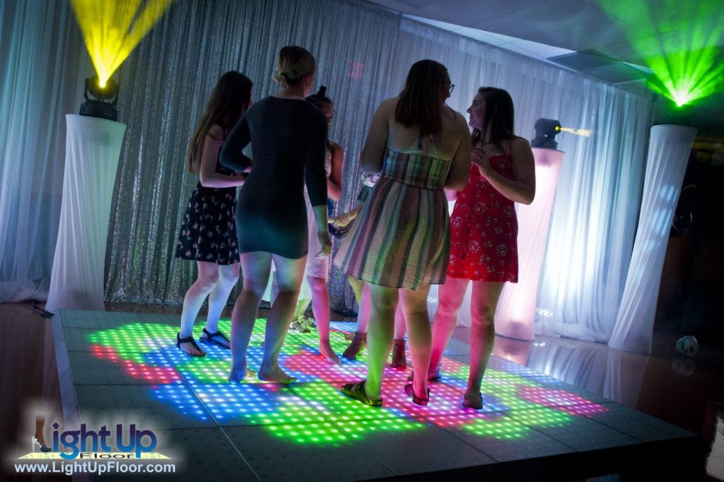 Super sweet 16 party dance floor